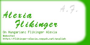 alexia flikinger business card